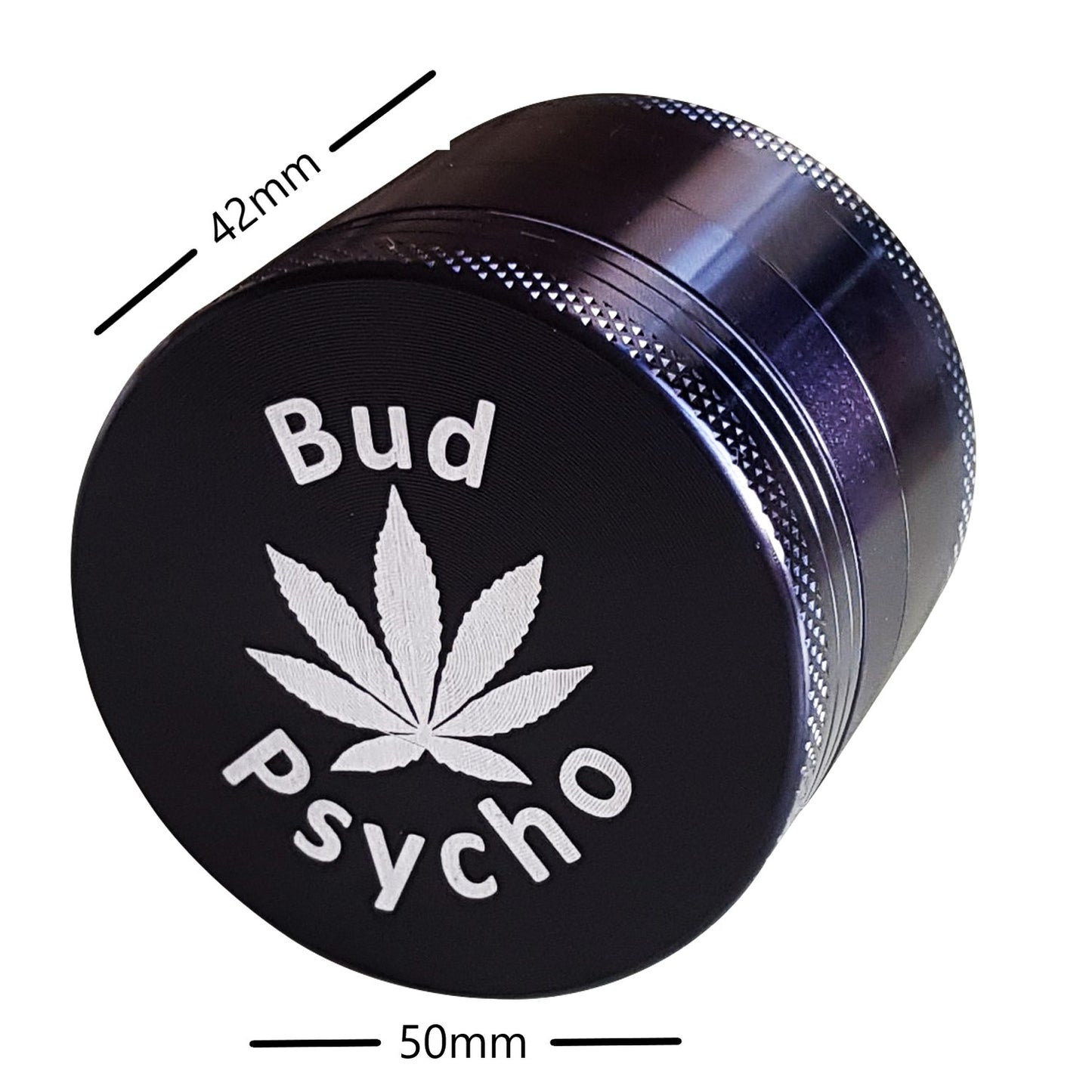 BLACK 4 PART 50MM GRINDER MAGNETIC METAL DIAMOND TEETH CRUSHER UK BUD PSYCHO