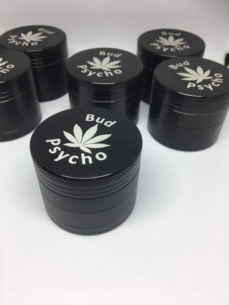 BLACK 4 PART 50MM GRINDER MAGNETIC METAL DIAMOND TEETH CRUSHER UK BUD PSYCHO